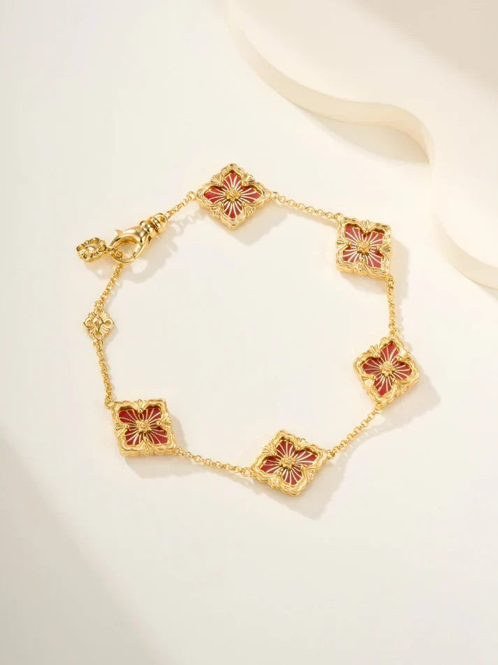 [⭐Miroze]B.C.L ENAMELED Five-Flower Bracelet£¨Various Colors)