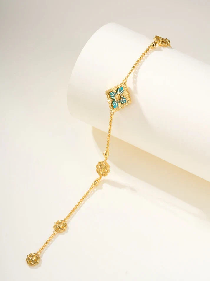 [⭐Miroze]B.C.L ENAMELED One-Flower Bracelet£¨Various Colors)