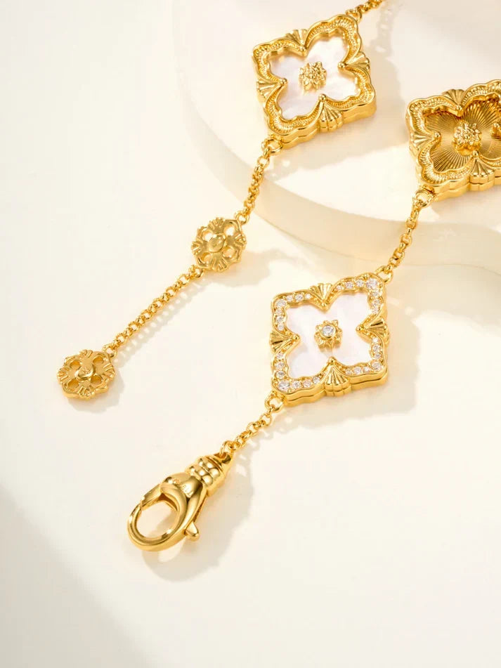 [⭐Miroze]B.C.L ENAMELED Five-Flower Bracelet£¨Various Colors) BIG SIZE