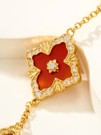 [⭐Miroze]B.C.L ENAMELED Five-Flower Bracelet£¨Various Colors) BIG SIZE