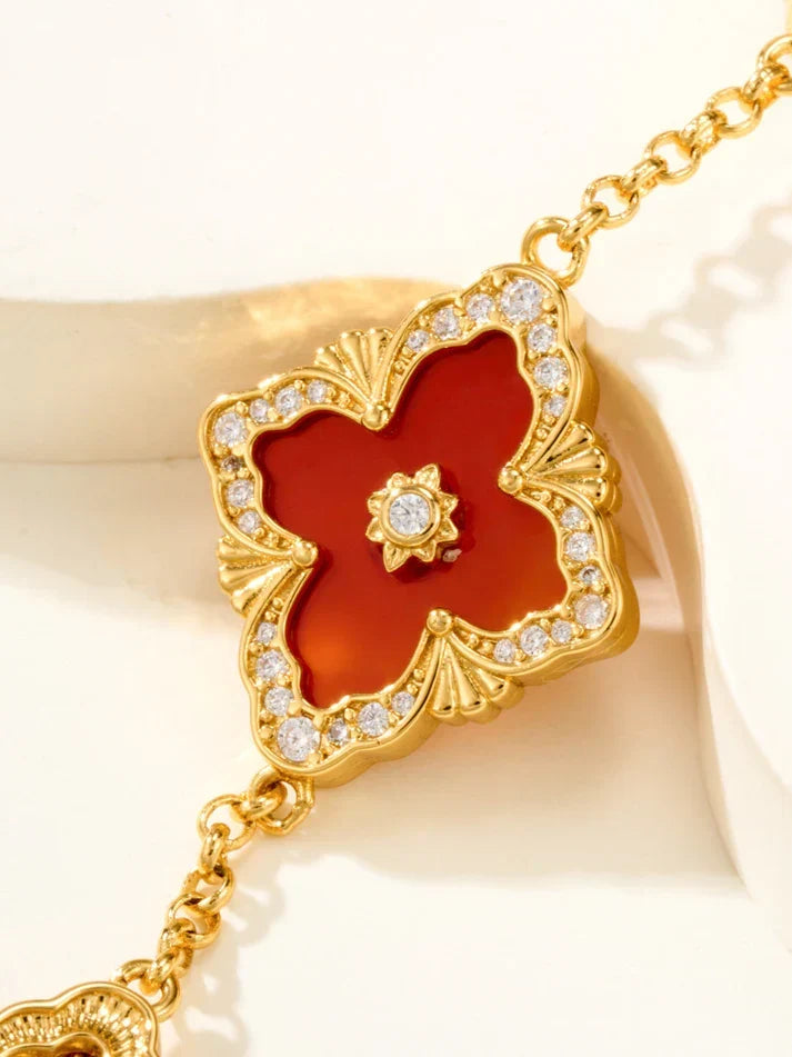 [⭐Miroze]B.C.L ENAMELED Five-Flower Bracelet£¨Various Colors) BIG SIZE