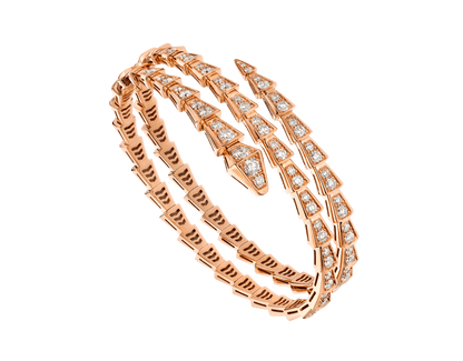[⭐Miroze]SERPENTI BRACELET PINK GOLD DIAMOND DOUBLE ROW