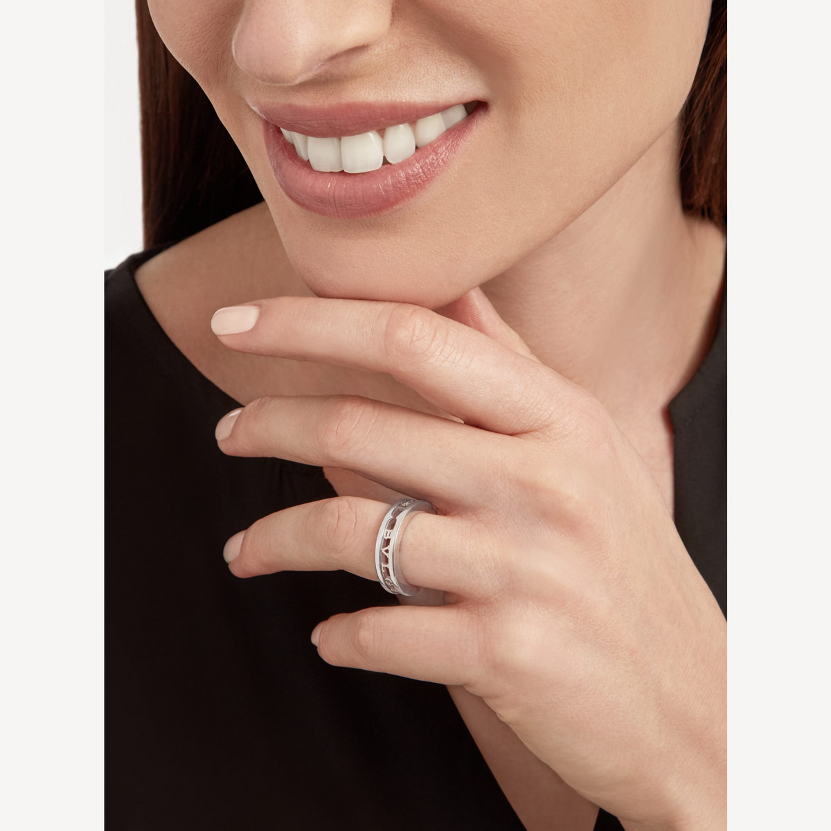 [⭐Veya]ZERO 1 ONE-BAND WITH OPENWORK LOGO SPIRAL RING