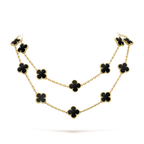 ⭐Miroze CLOVER 20 MOTIFS ONYX NECKLACE
