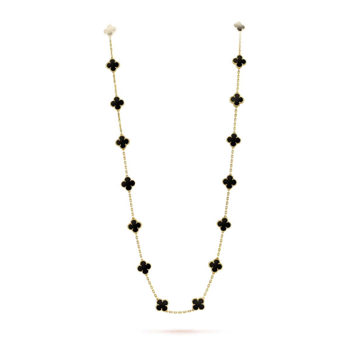⭐Miroze CLOVER 20 MOTIFS ONYX NECKLACE