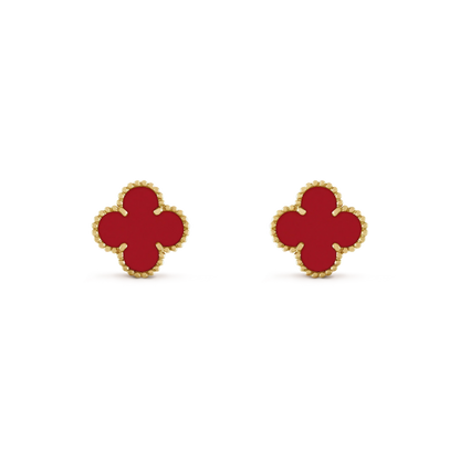 [⭐Miroze]CLOVER MINI 9.5MM CARNELIAN EARRINGS