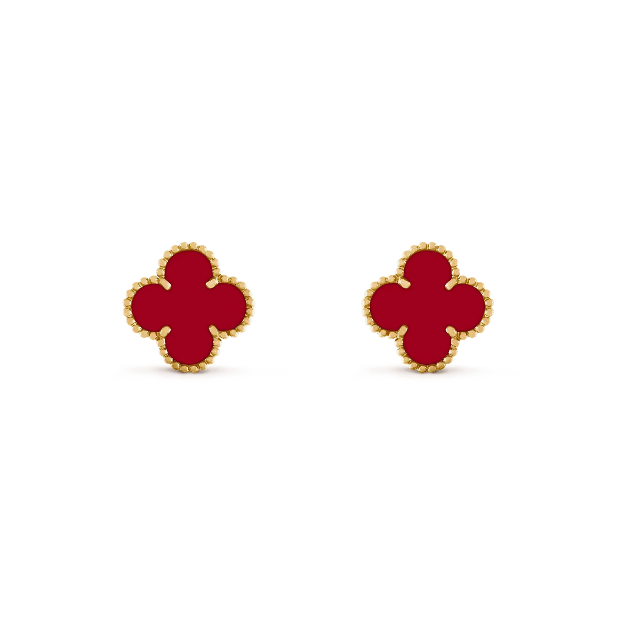 ⭐Miroze CLOVER MEDIUM 1 MOTIFS CARNELIAN  EARRINGS