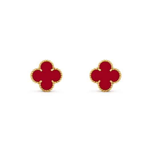 [⭐Miroze]CLOVER MEDIUM 1 MOTIFS CARNELIAN  EARRINGS