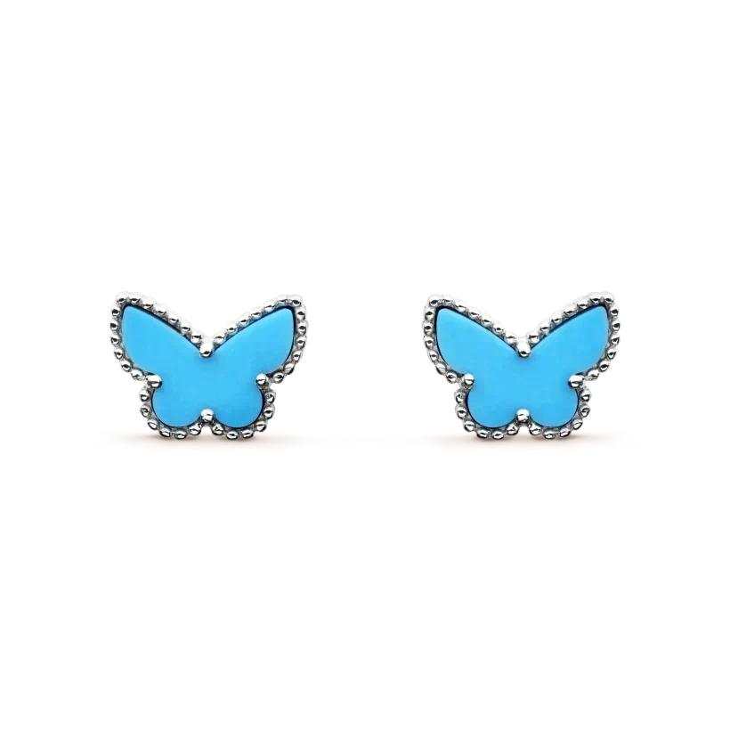 ⭐Miroze BUTTERFLY TURQUOISE EARRINGS SILVER