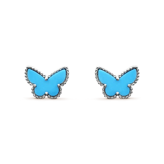 [⭐Miroze]BUTTERFLY TURQUOISE EARRINGS SILVER