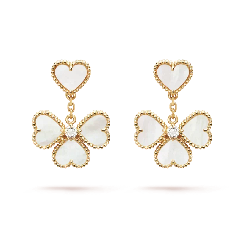 ⭐Miroze CLOVER SWEET WHITE MOP EARRINGS