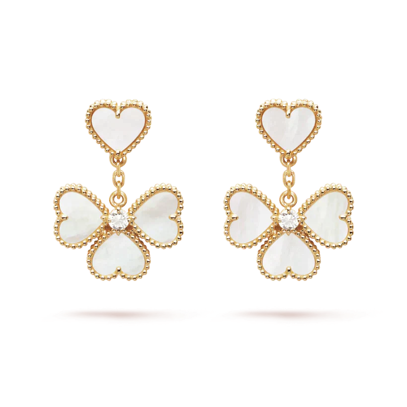 [⭐Miroze]CLOVER SWEET WHITE MOP EARRINGS