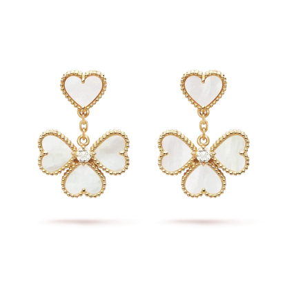 [⭐Miroze]CLOVER SWEET WHITE MOP EARRINGS