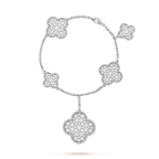 ⭐Miroze CLOVER 6 MOTIFS SILVER DIAMOND BRACELET