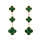 ⭐Miroze CLOVER MALACHITE 3 MOTIFS GOLD
