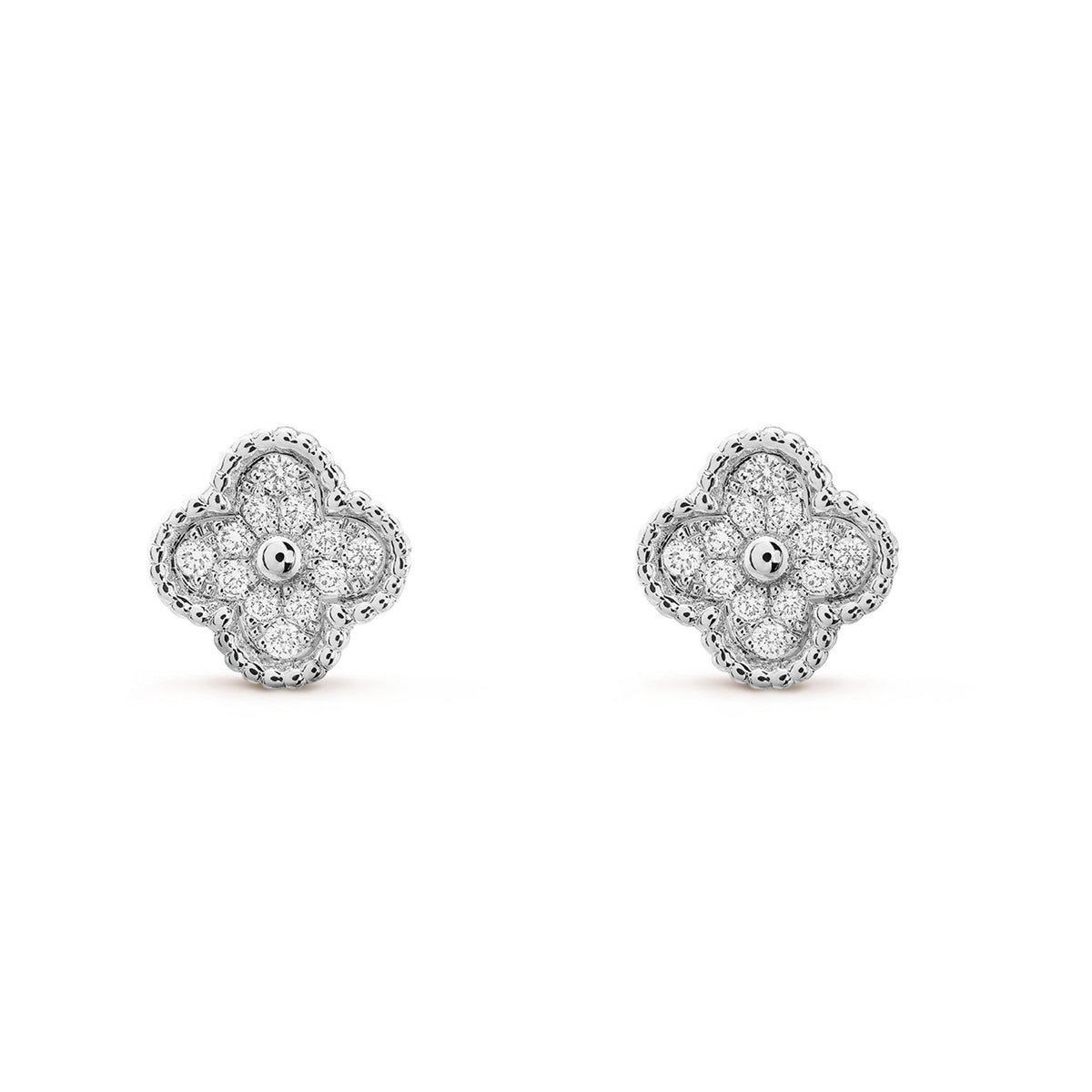 [⭐Miroze]CLOVER MINI DIAMOND STUD EARRINGS
