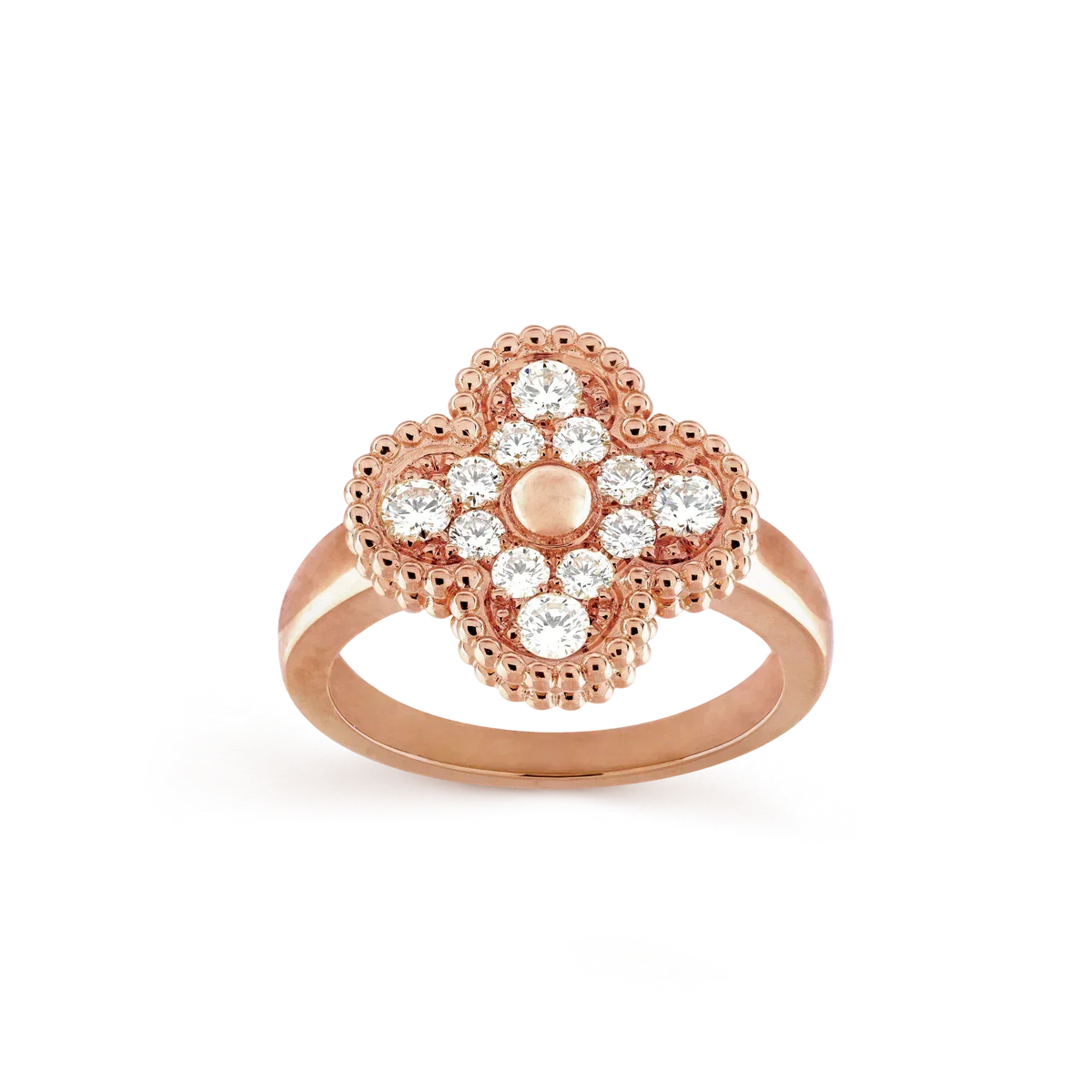 [⭐Miroze]クローバー ダイヤモンド リング