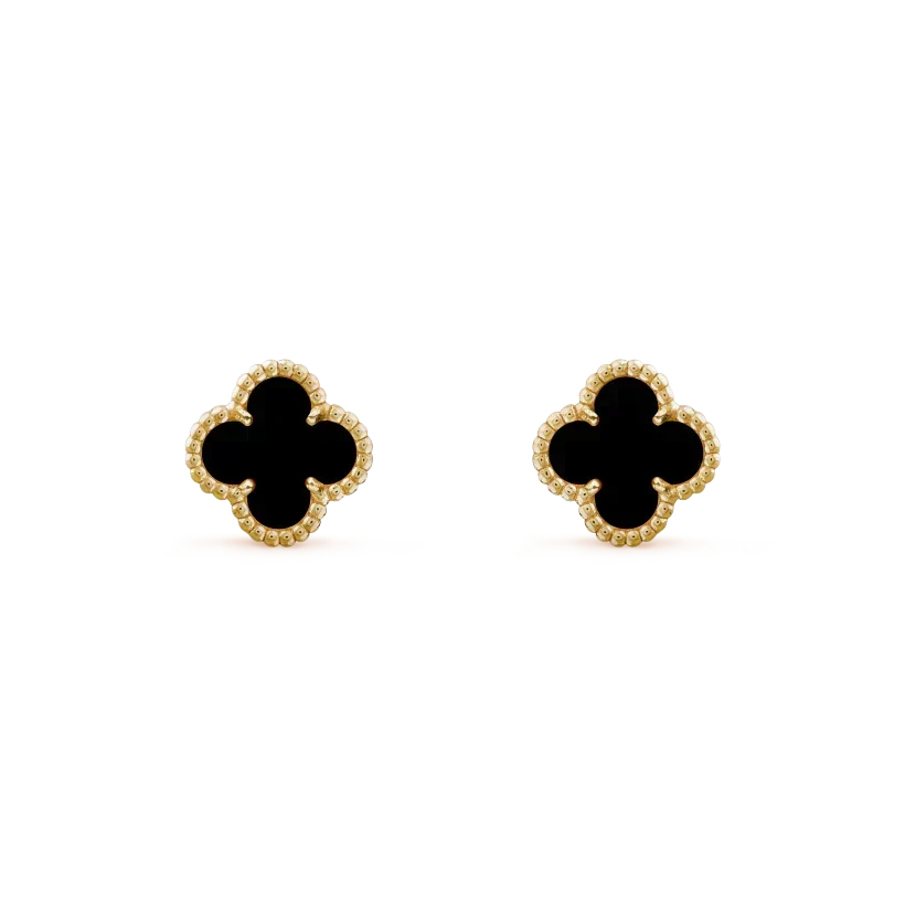 ⭐Miroze CLOVER MINI 9.5MM BLACK MOP EARRINGS