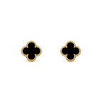 ⭐Miroze CLOVER MINI 9.5MM BLACK MOP EARRINGS