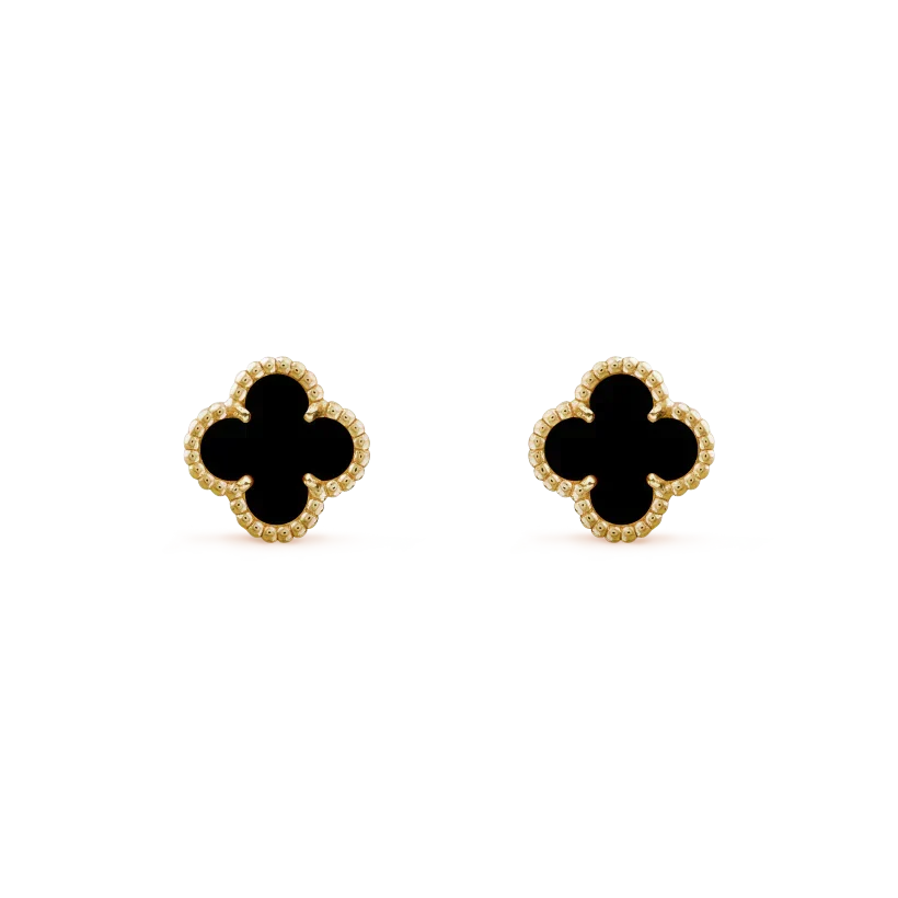 [⭐Miroze]CLOVER MINI 9.5MM BLACK MOP EARRINGS