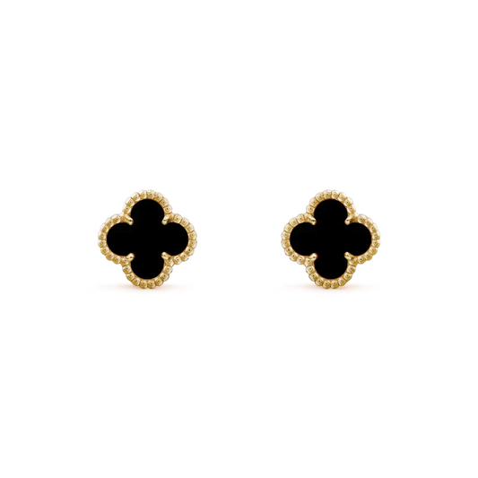 [⭐Miroze]CLOVER MINI 9.5MM BLACK MOP EARRINGS