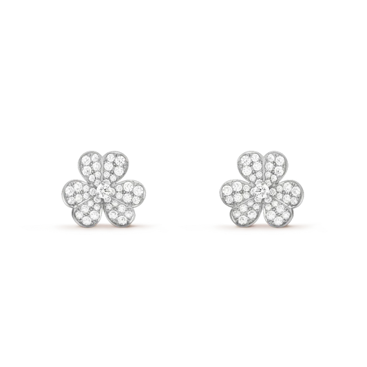 [⭐Miroze]CLOVER COMOS DIAMOND EARRINGS SILVER