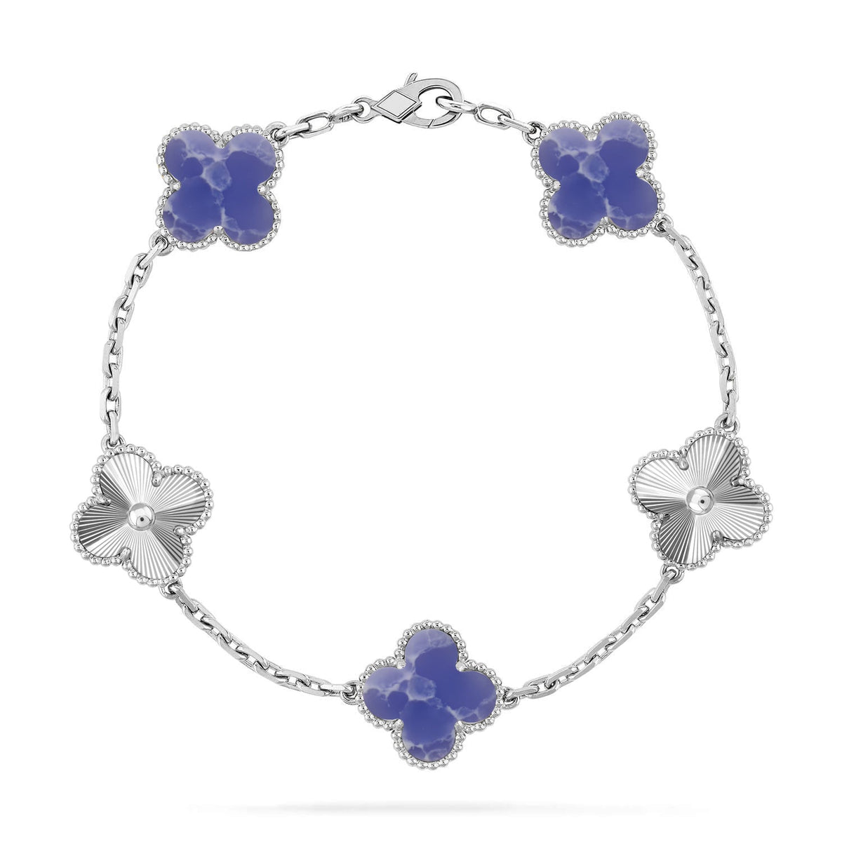 [⭐Miroze ]New CLOVER 5 MOTIF BLUE VEINS BRACELET COLLECTION