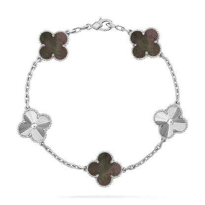 [⭐Miroze] CLOVER 5 MOTIF GRAY MOP BRACELET COLLECTION