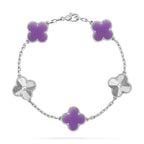 [⭐Miroze ]New CLOVER 5 MOTIF LIGHT PURPLE BRACELET COLLECTION