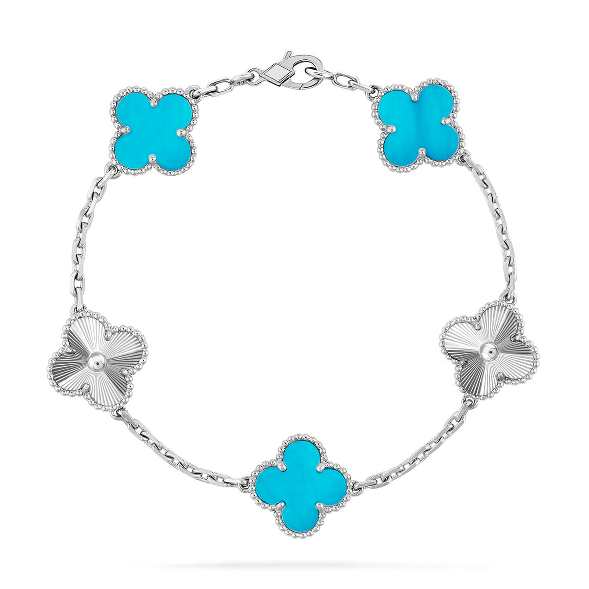 [⭐Miroze ]New  CLOVER 5 MOTIF TURQUOISE BRACELET COLLECTION