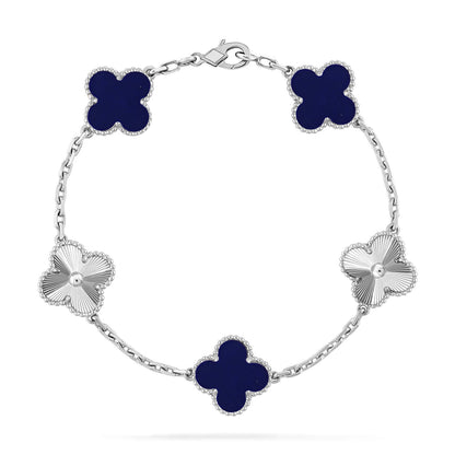 [⭐Miroze]CLOVER 5 MOTIF LAPIS LAZULI BRACELET COLLECTION