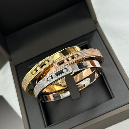 [⭐Miroze]Move Noa Rose Gold Pavé Diamond Bangle Bracelet