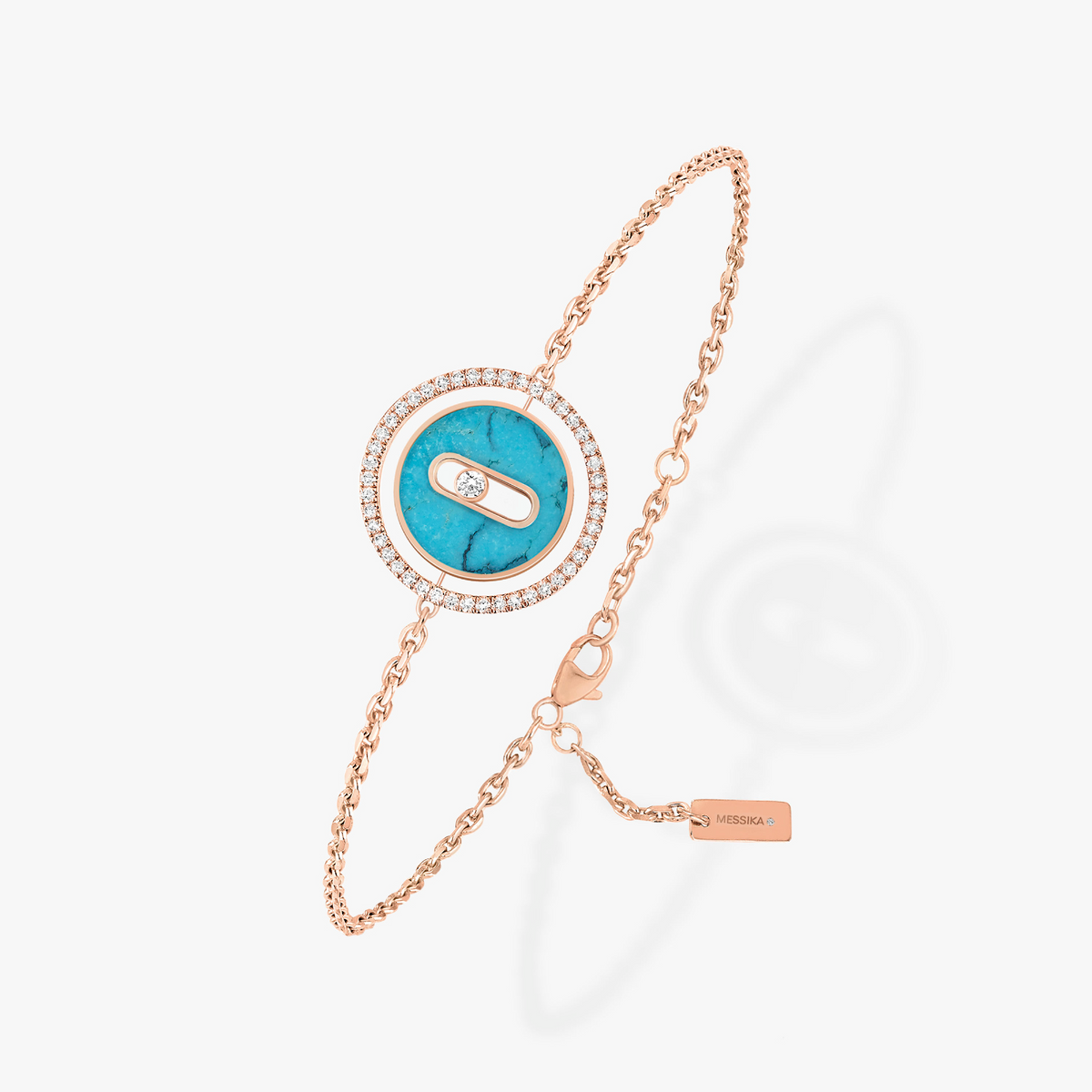 [[⭐Miroze] ]  MOVE TURQUOISE PINK GOLD DIAMOND BRACELET