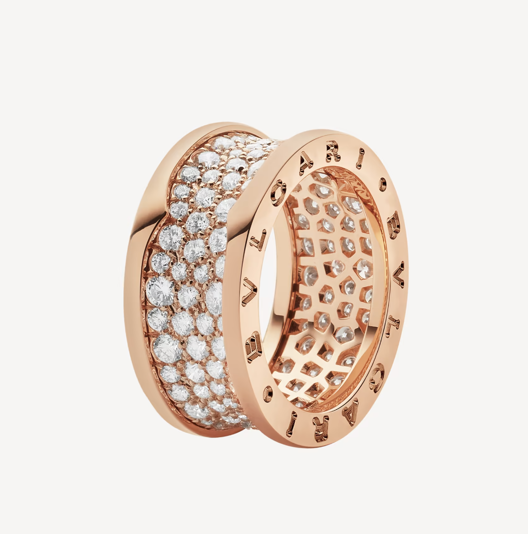 [⭐Veya]ZERO 1 WITH PAVED DIAMONDS ON THE SPIRAL RING