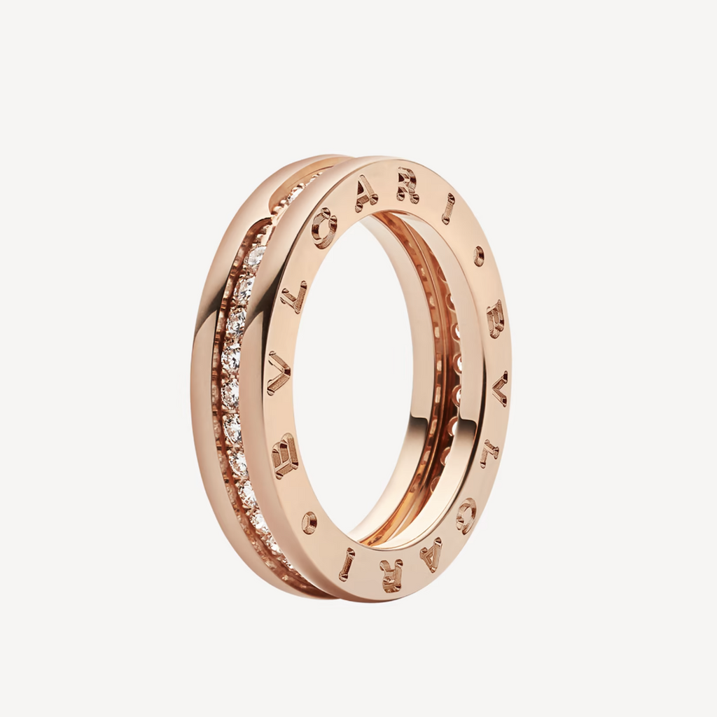 [⭐Veya]ZERO 1 ONE-BAND PAVED DIAMONDS ON THE SPIRAL RING