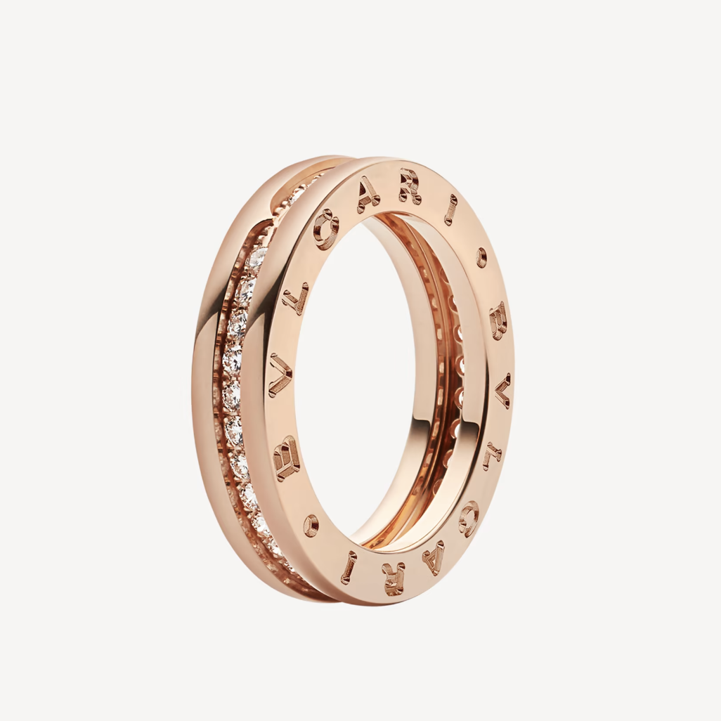 [⭐Miroze]ZERO 1 ONE-BAND PAVED DIAMONDS ON THE SPIRAL RING