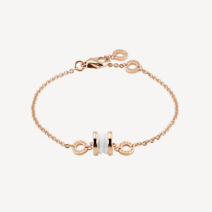 [⭐Miroze]ZERO 1 SOFT PINK GOLD AND WHITE CERAMIC BRACELET