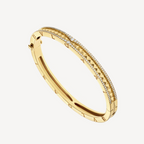 [⭐Veya]ZERO 1 SPIRAL AND PAVED DIAMOND GOLD BRACELET