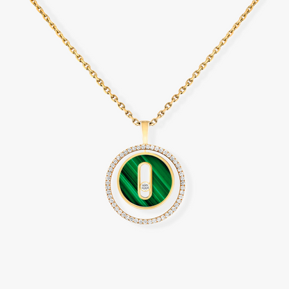 [[⭐Miroze] ]  MOVE 1 DIAMOND MALACHITE GOLD DIAMOND NECKLACE