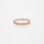 [⭐Veya]SERPENTI RING PINK GOLD DIAMOND PAVED 3MM