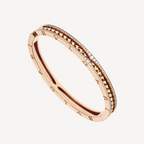 [⭐Veya]ZERO 1 SPIRAL AND PAVED DIAMOND PINK GOLD BRACELET