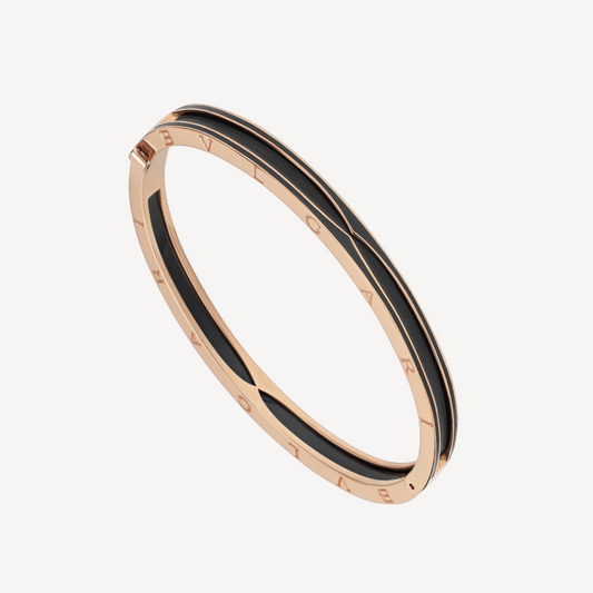 [⭐Miroze]ZERO 1 PINK GOLD WITH MATTE BLACK CERAMIC BRACELET