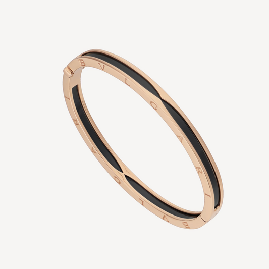 [⭐Miroze]ZERO 1 PINK GOLD WITH BLACK CERAMIC BRACELET