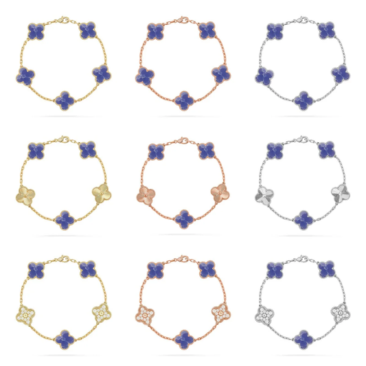 [⭐Miroze]CLOVER 5 MOTIF BLUE VEINS BRACELET COLLECTION