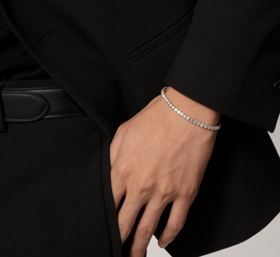 [⭐Miroze]  CLASSIC BASEBALL BRACELAT, 52 DIAMOND