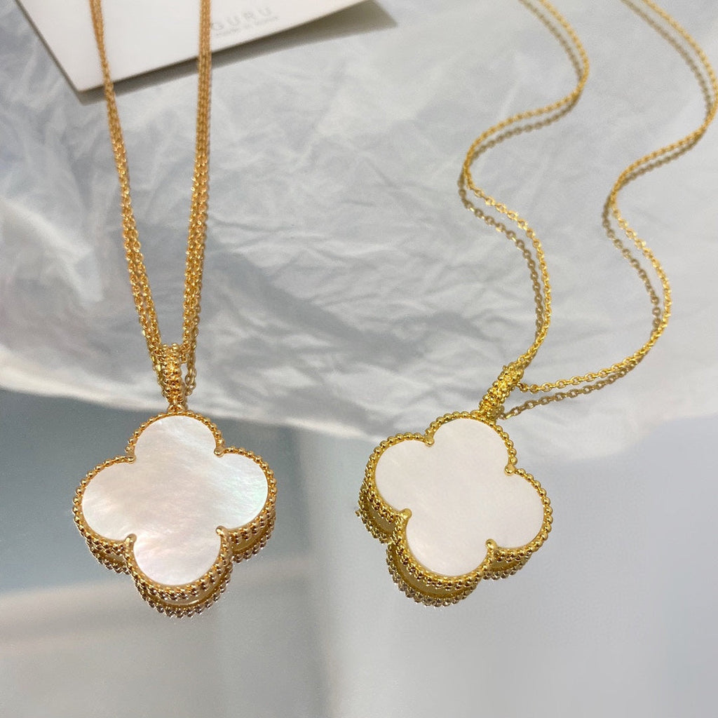⭐Miroze CLOVER 25MM MOP LARGE PENDANT NECKLACE