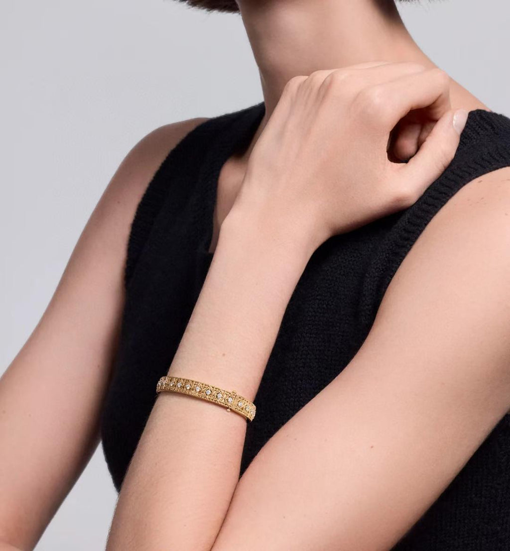 [⭐Miroze ] 2026 WOVEN-PATTERN BRACELET SET WITH FULL DIAMOND INLAY THREE-COLORS