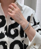 [⭐Miroze ] 2026 WOVEN-PATTERN BRACELET SET WITH FULL DIAMOND INLAY THREE-COLORS