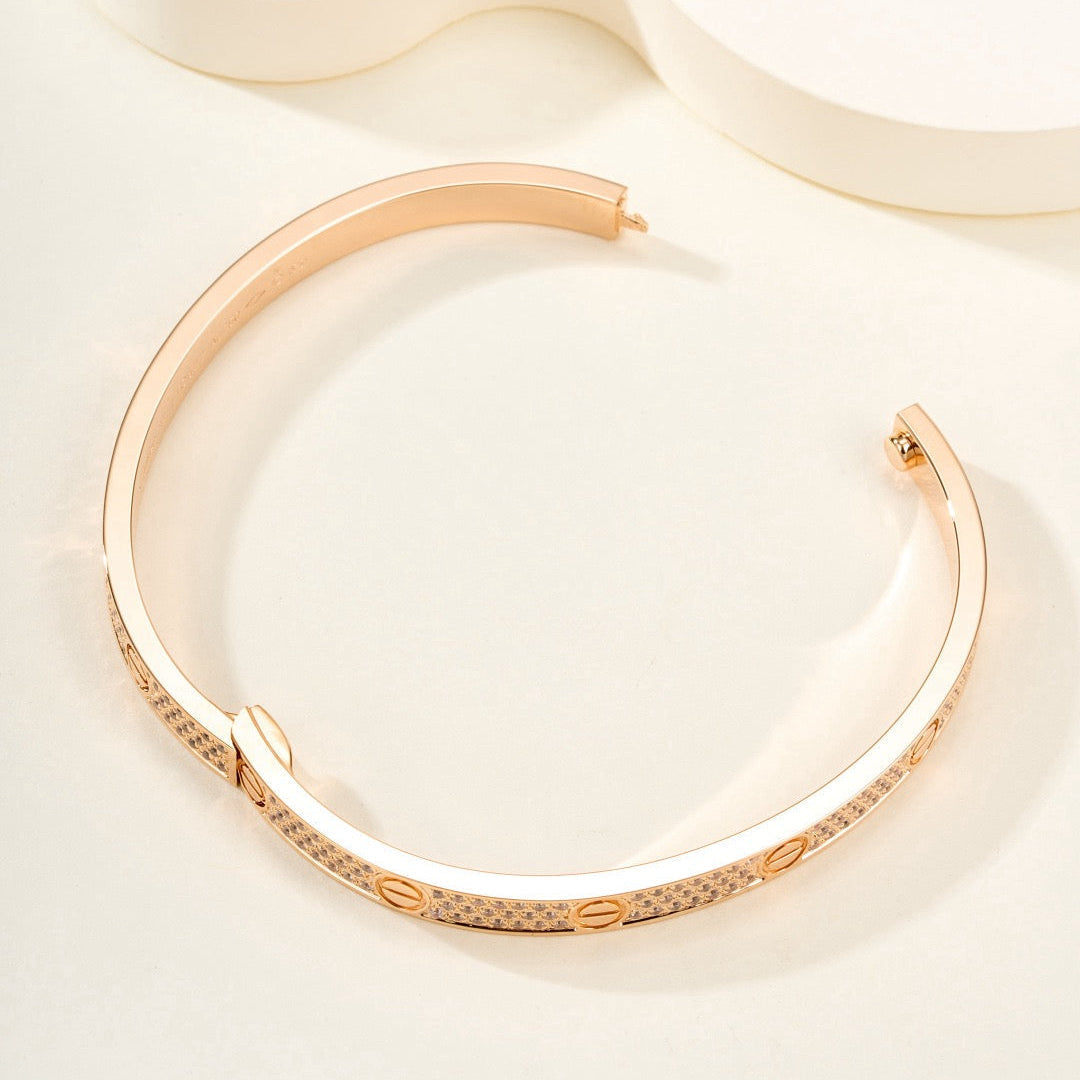⭐Miroze LOVE BRACELET 4.8MM DIAMOND-PAVED