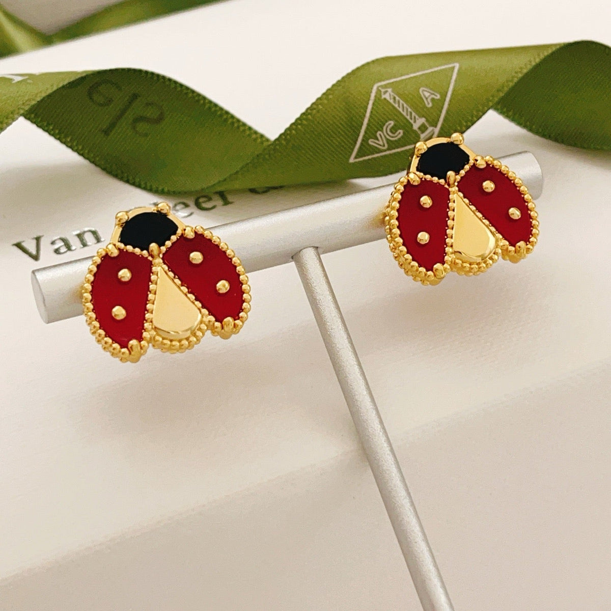 ⭐Miroze LUCKY LADYBUG EARRINGS